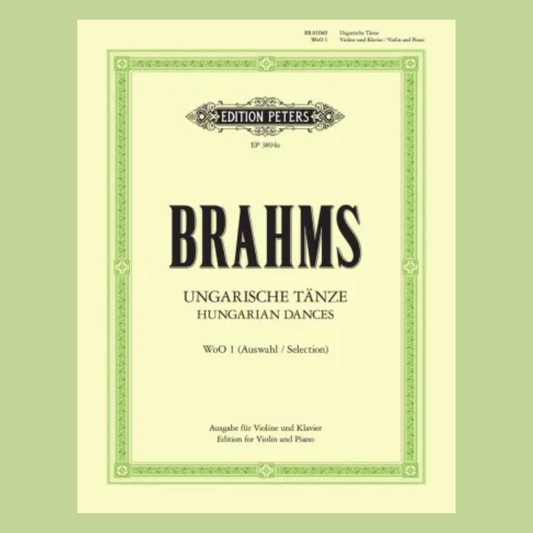 Brahms - Hungarian Dances Nos 1-12 Violin with Piano Accompaniment Book