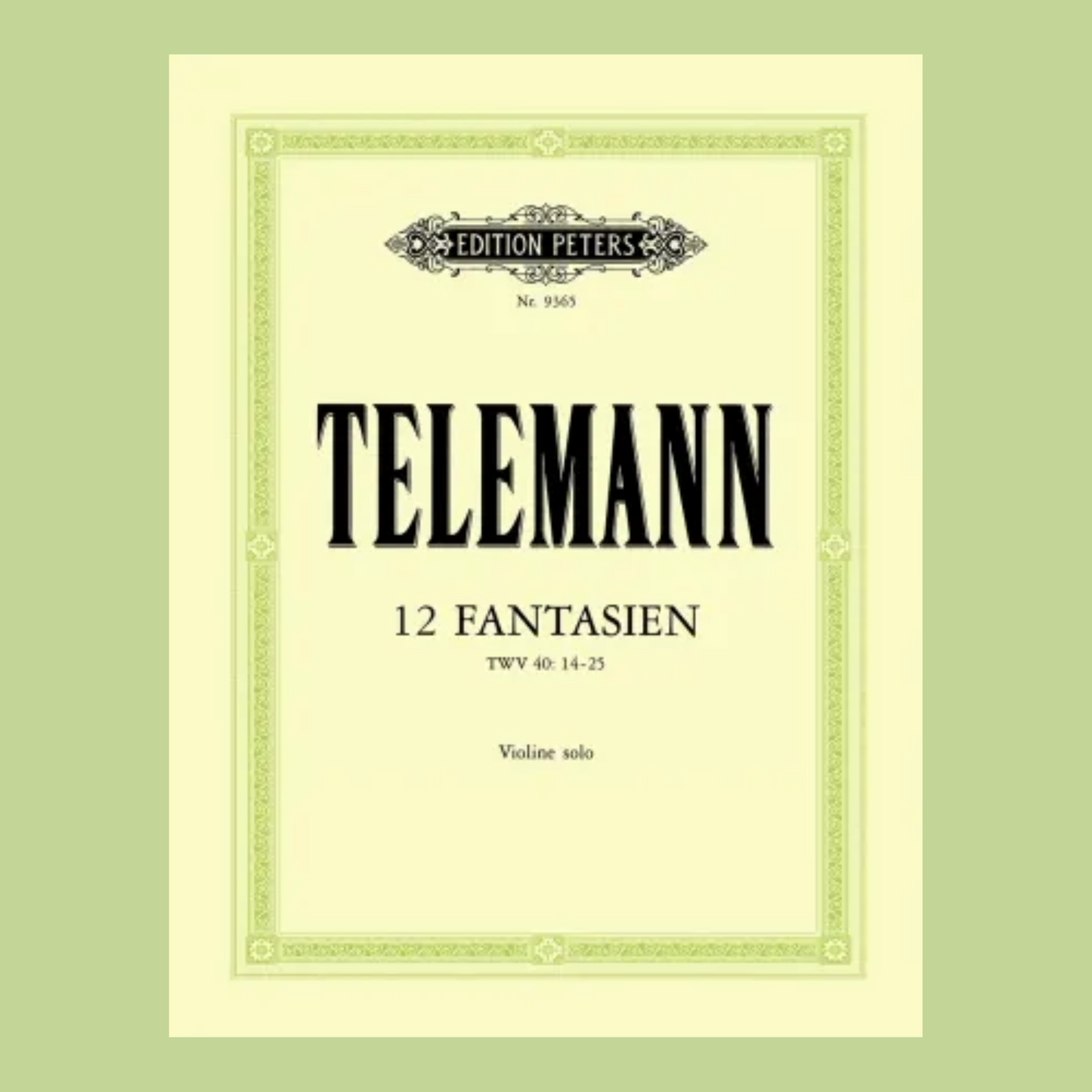 George Philipp Telemann - 12 Fantasias Violin Solo Book (Urtext Edition)