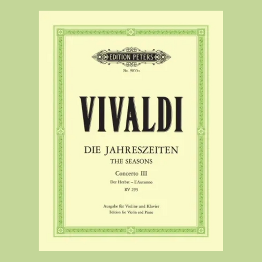 Vivaldi - 4 Seasons Autumn Concerto F Op 8 No 3 Violin with Piano Book