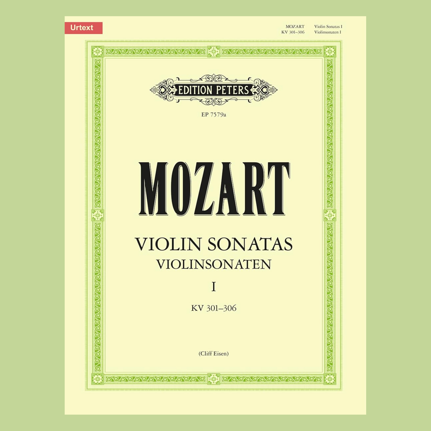 Mozart - Sonatas Volume 1 Nos 1-6 K301-K306 Violin with Piano Book (Urtext Edition)