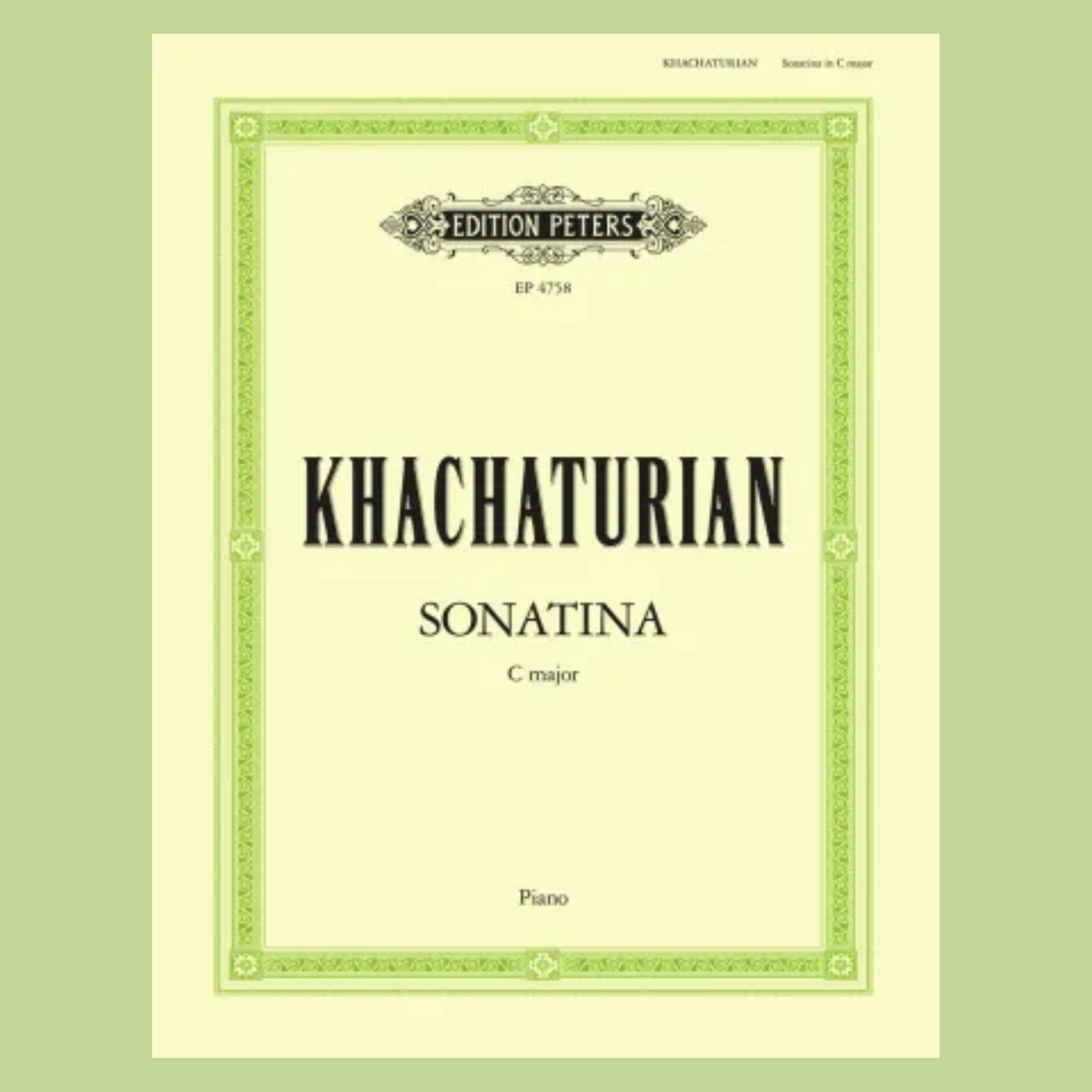 Aram Khachaturian - Sonatina In C for Piano Book (1959)