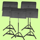 Manhasset Concertino Short Shaft Music Stand with ABS Desk - Black (Box of 5)