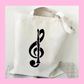 Clarinet Treble Clef Music Book Cotton Tote Bag (40cm x 35cm)