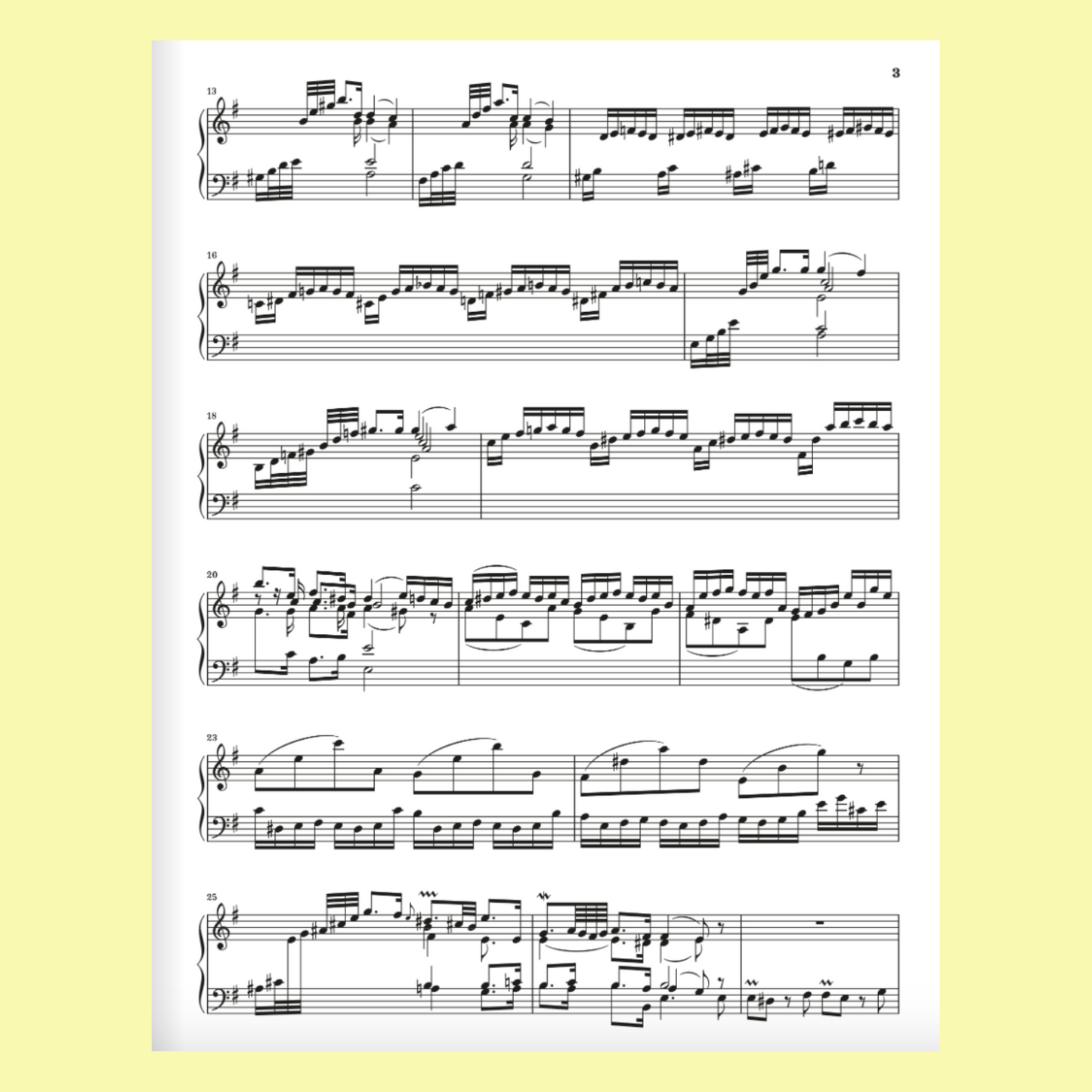 JS Bach - Partita No 6 E Minor BWV 830 Piano Without Fingering Book