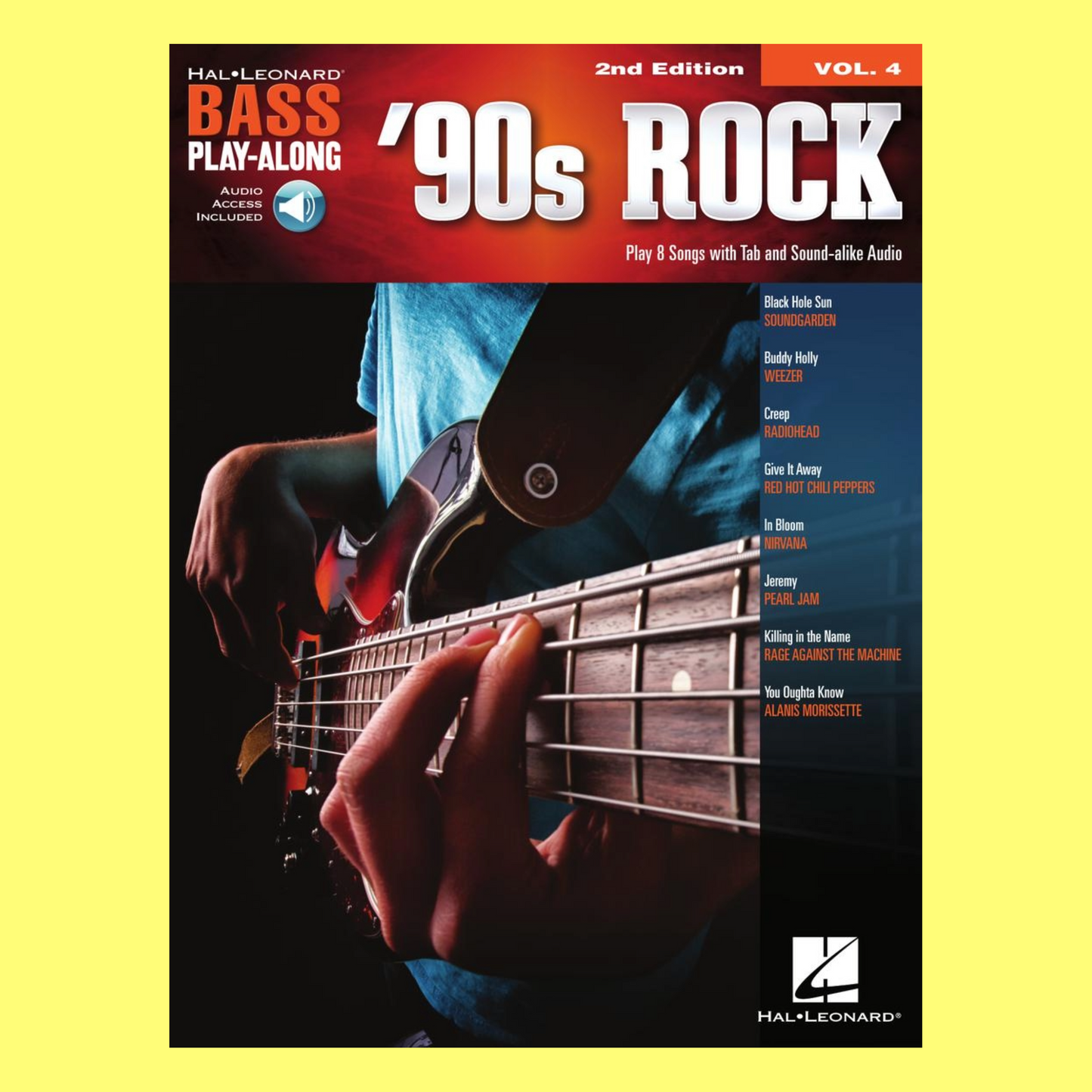 90's Rock Bass Play Along Volume 4 Book/Ola