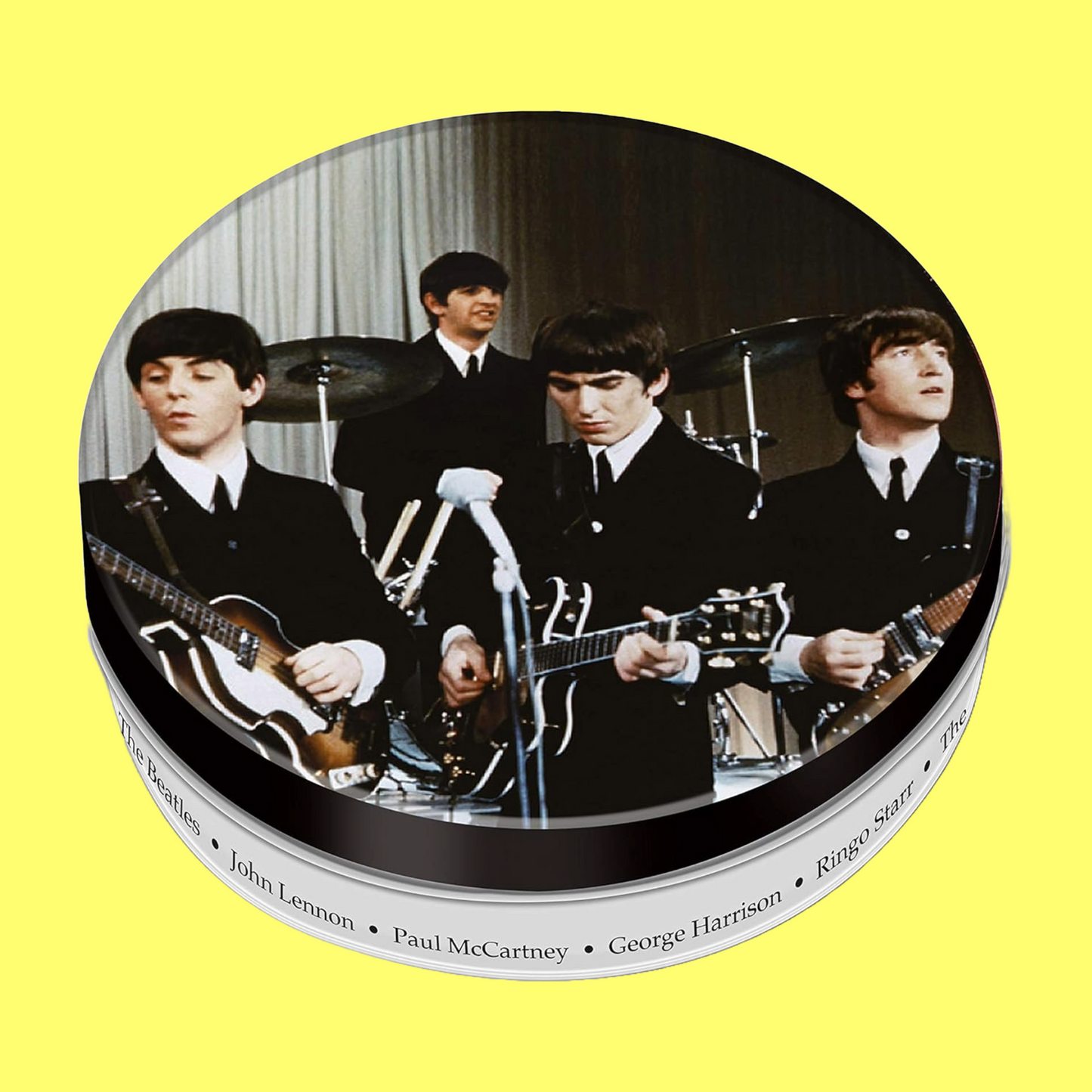 The Beatles - 8 Piece Vinyl Coaster Set With Bottle Opener and Metal Tin