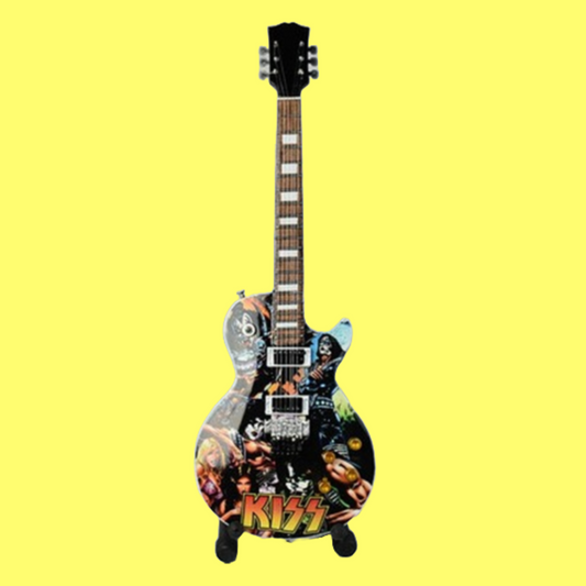 Kiss Collectible Miniature Guitar with Stand (25.4cm)