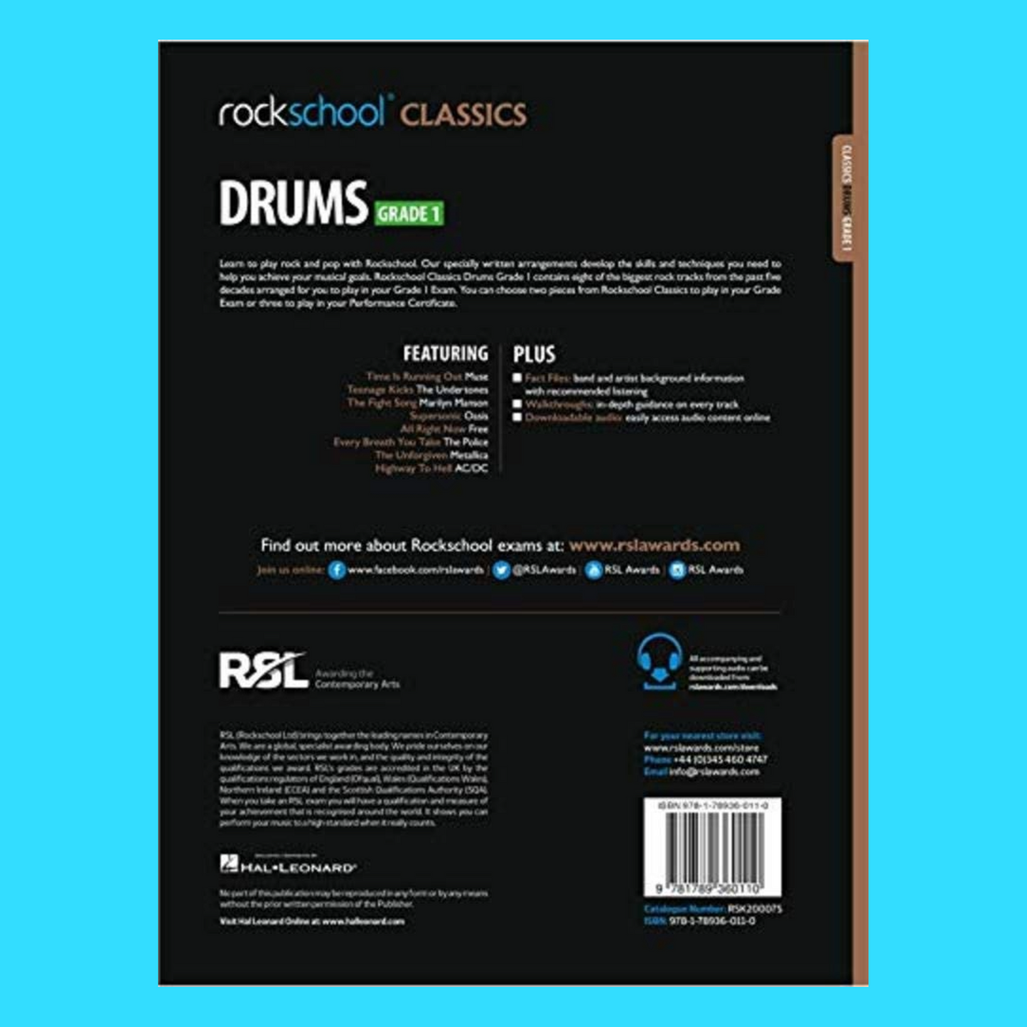 Rockschool Classics Drums - Grade 1 Book/Ola