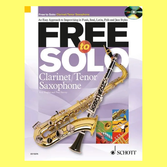 Free To Solo - Clarinet and Tenor Saxophone Book/CD