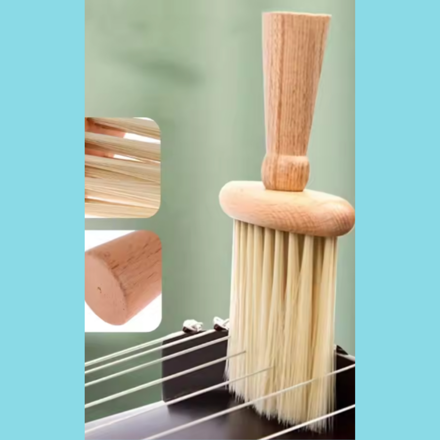 Violin and String Instruments Nylon Cleaning Brush (Wooden Handle)