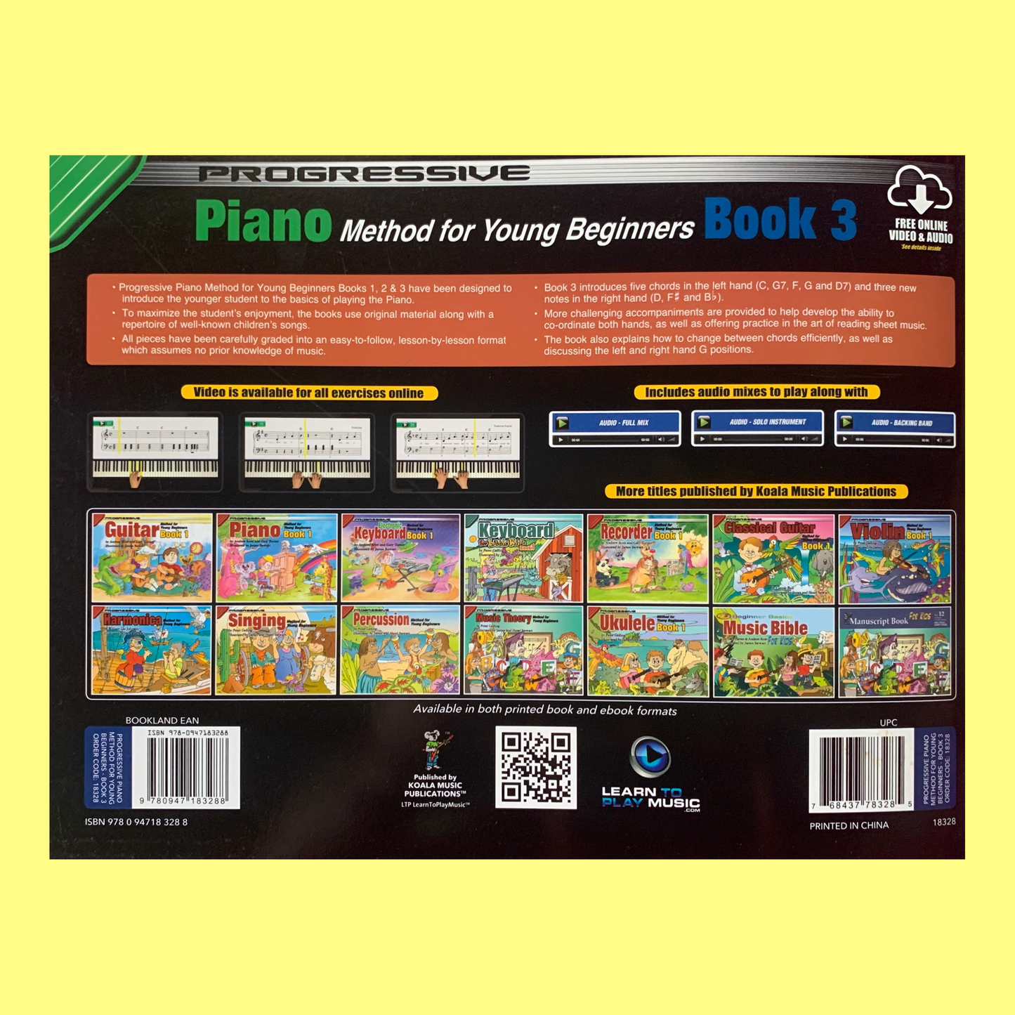 Progressive Piano Method For Young Beginners Book 3 (Book/Ola)