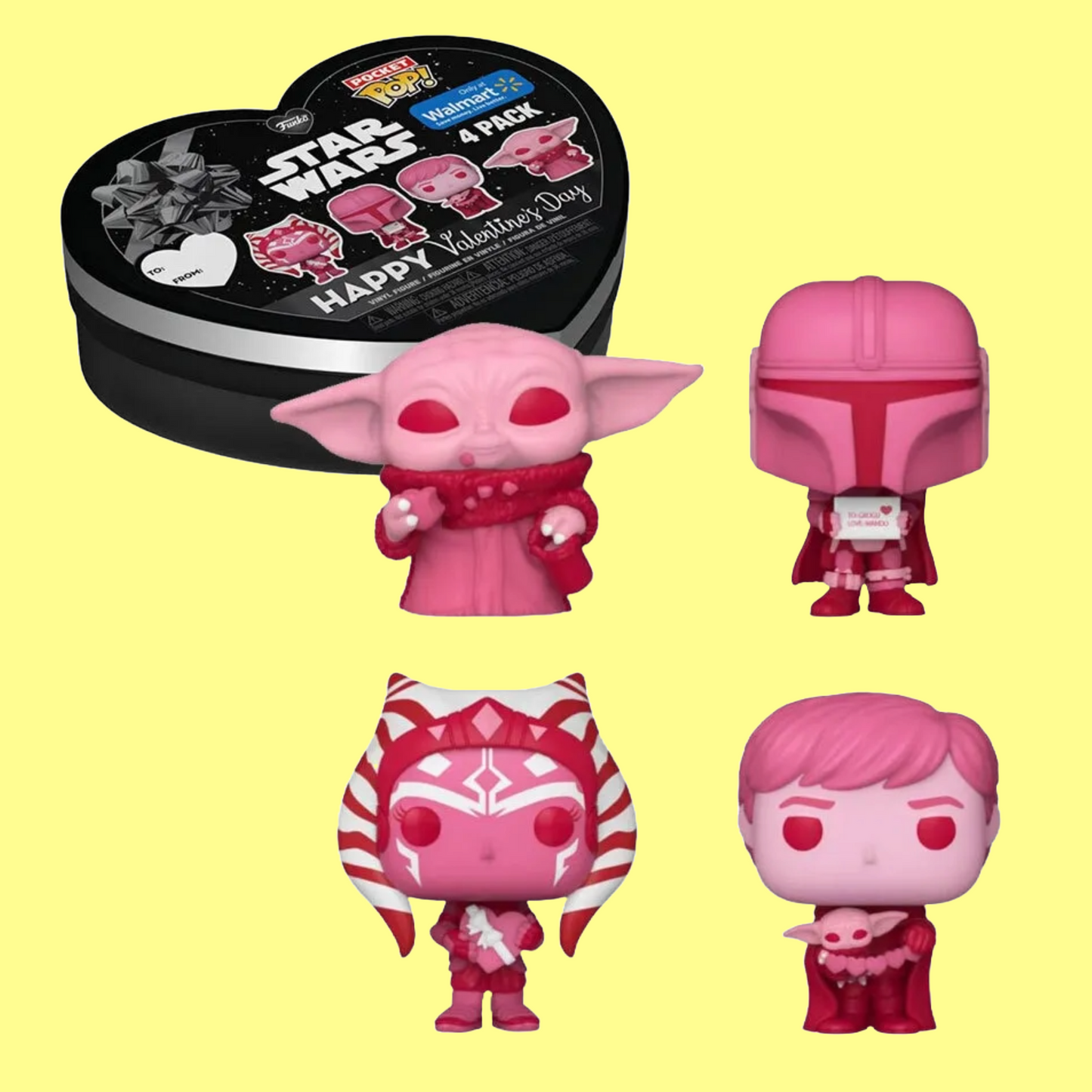 Pop Vinyl: Star Wars: The Mandalorian - Valentines Day US Exclusive Pocket Pop! 4-Pack