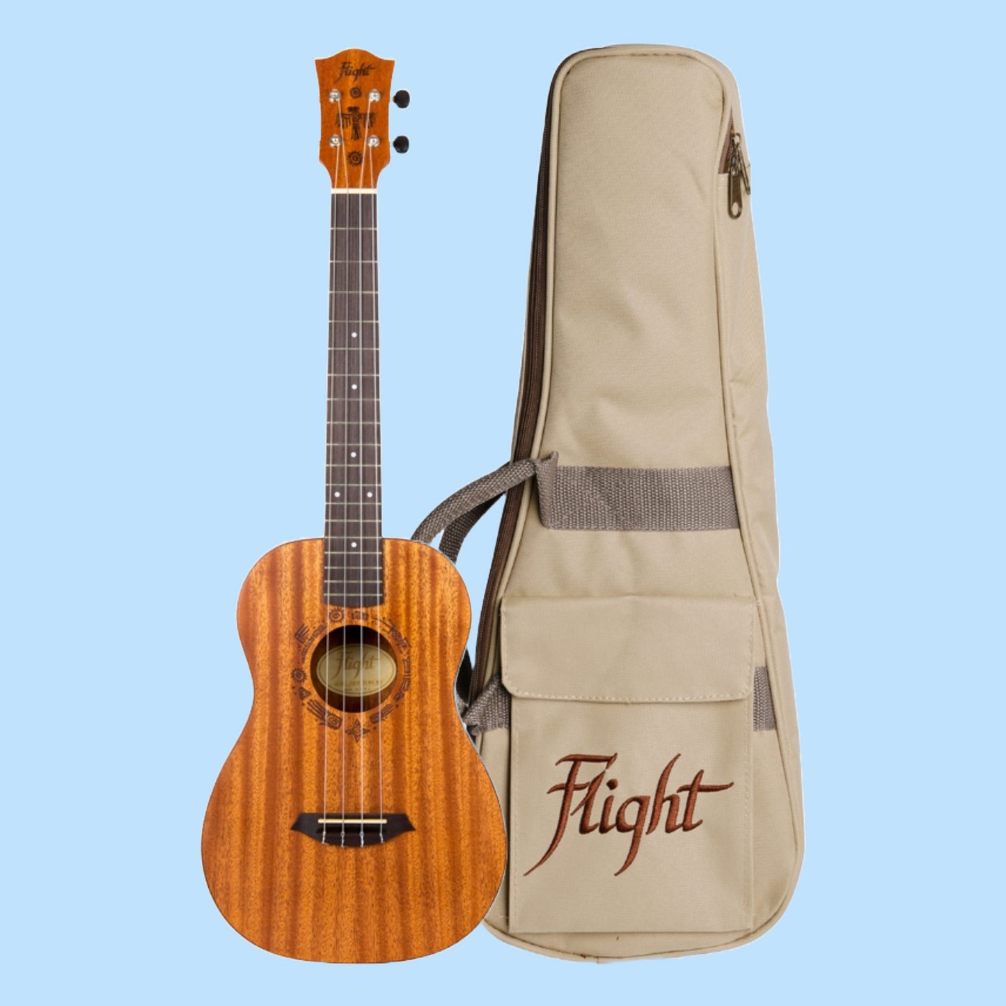 Flight DUV38 Electro Acoustic Baritone Ukulele with Gig Bag