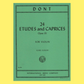 Jacob Dont - Etudes & Caprices Op 35 for Violin Solo Book