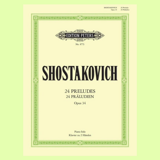 Dmitri Shostakovich - 24 Preludes Op. 34 For Piano Book