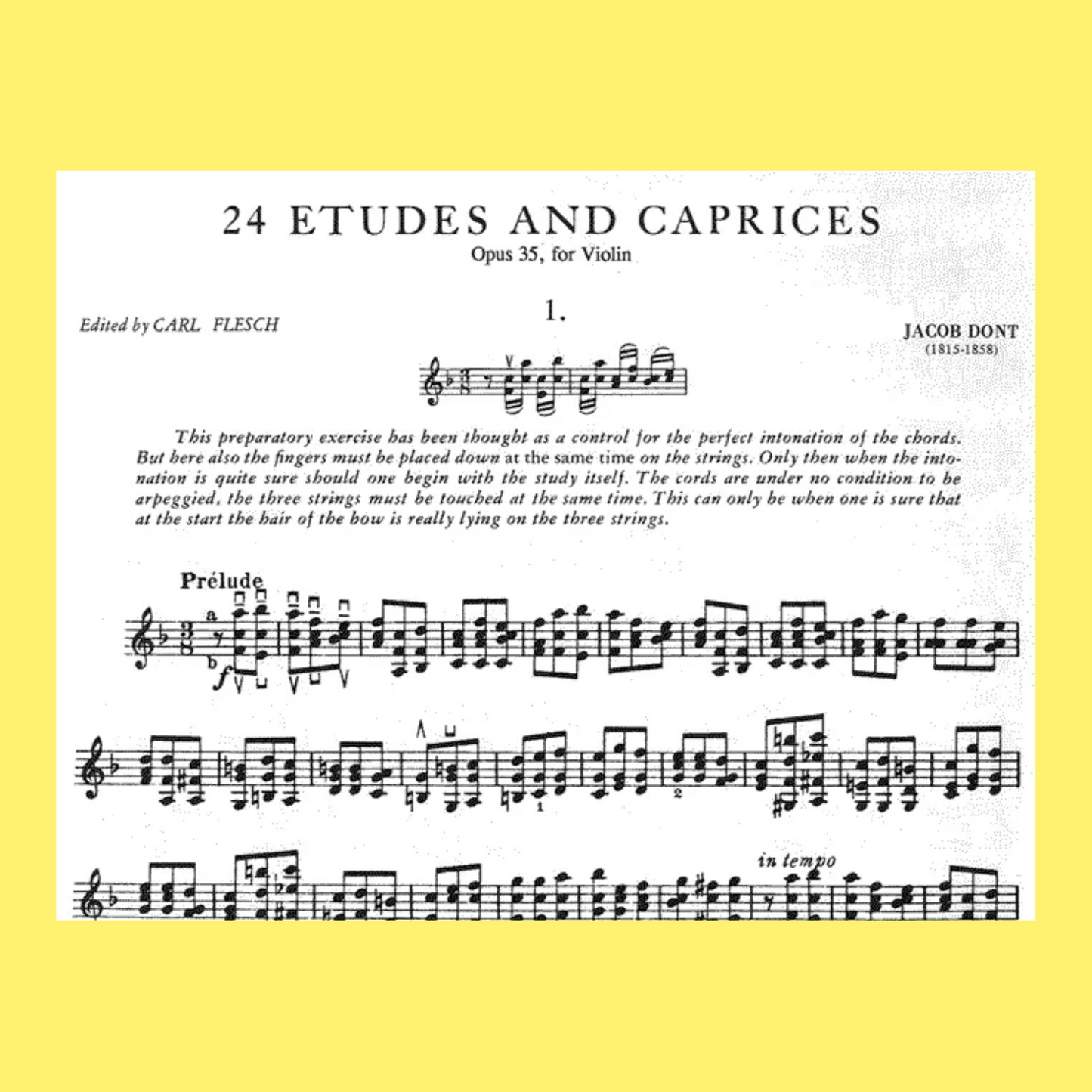 Jacob Dont - Etudes & Caprices Op 35 for Violin Solo Book