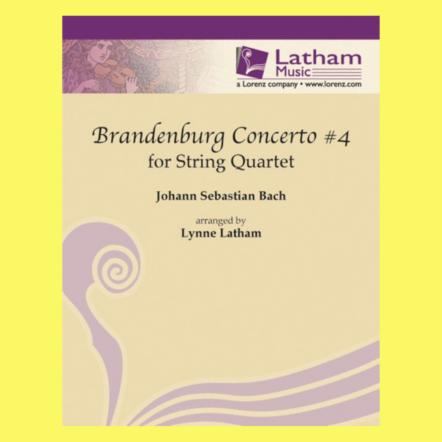 J.S Bach Brandenburg Concerto No 4 String Quartet Score/Parts