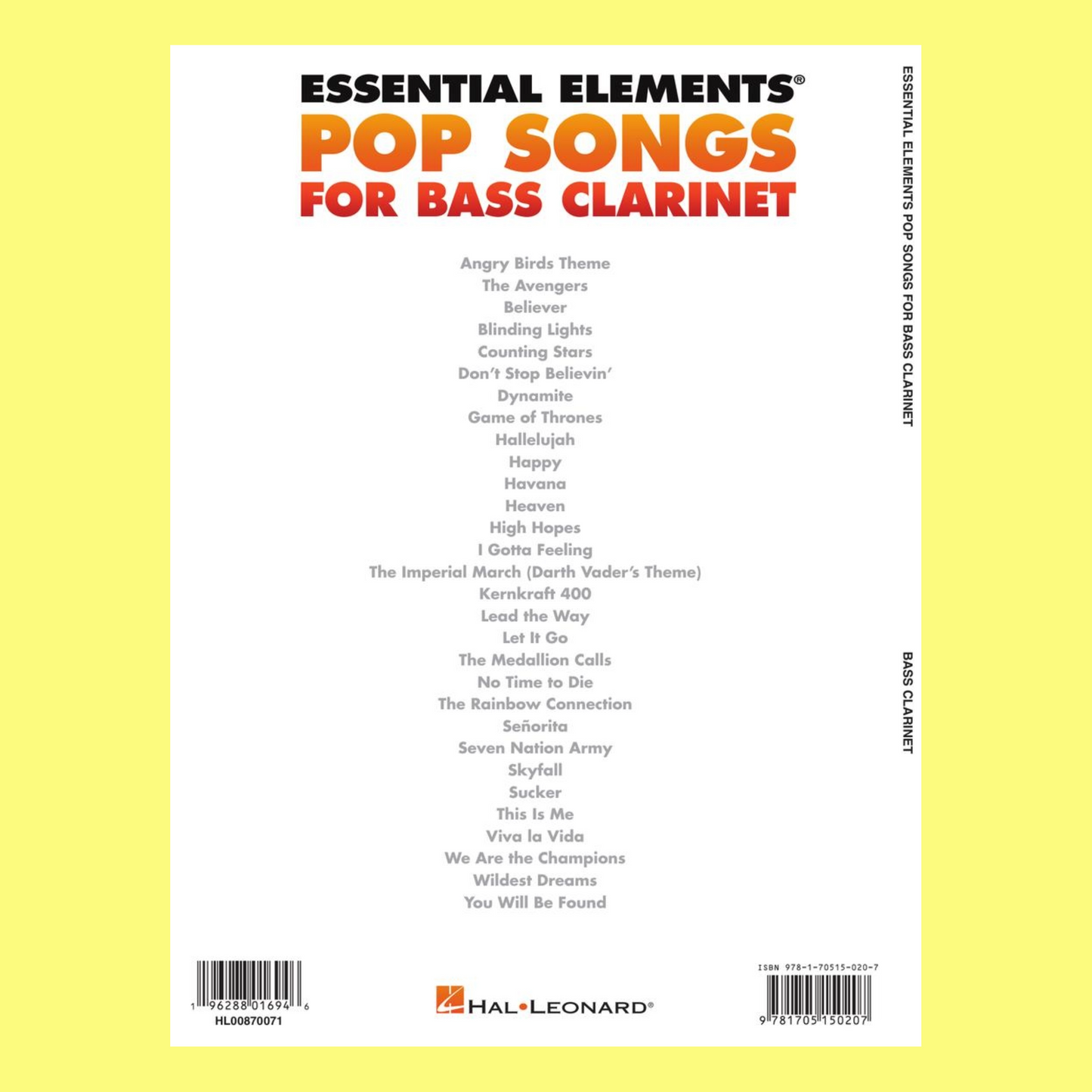 Essential Elements - Pop Songs For Bass Clarinet Book