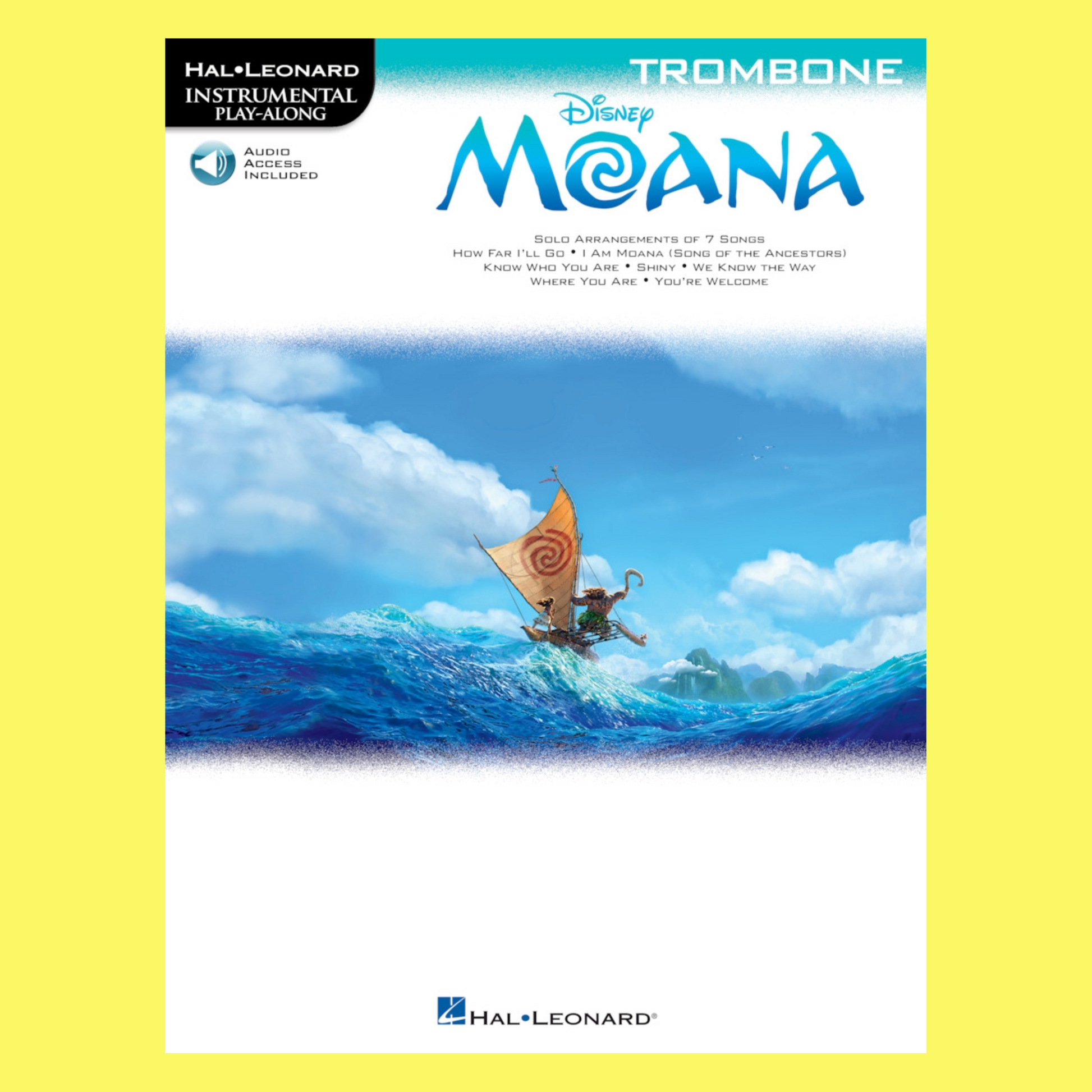 Moana For Trombone Play Along Book/Ola