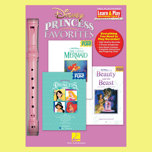 Disney Princess Favorites 3 Books/Recorder Pack