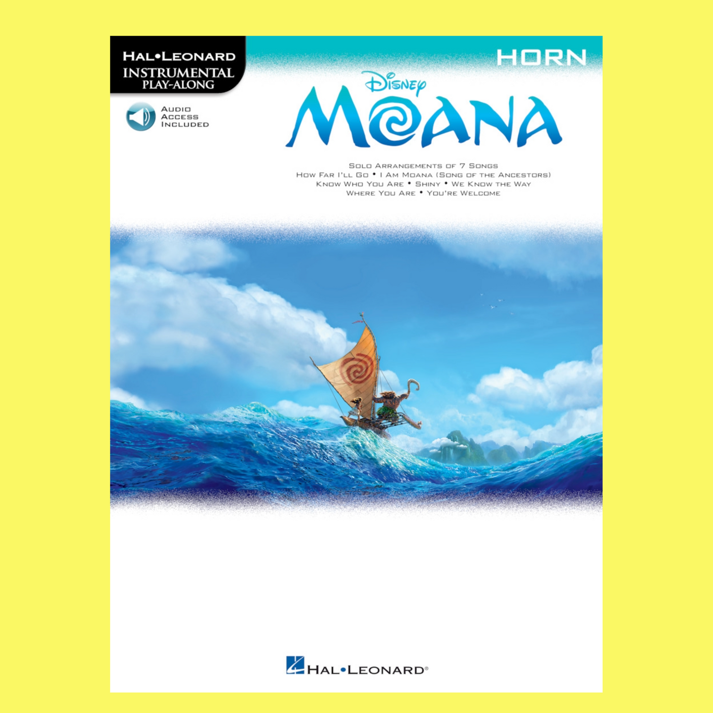 Moana For Horn Play Along Book/Ola