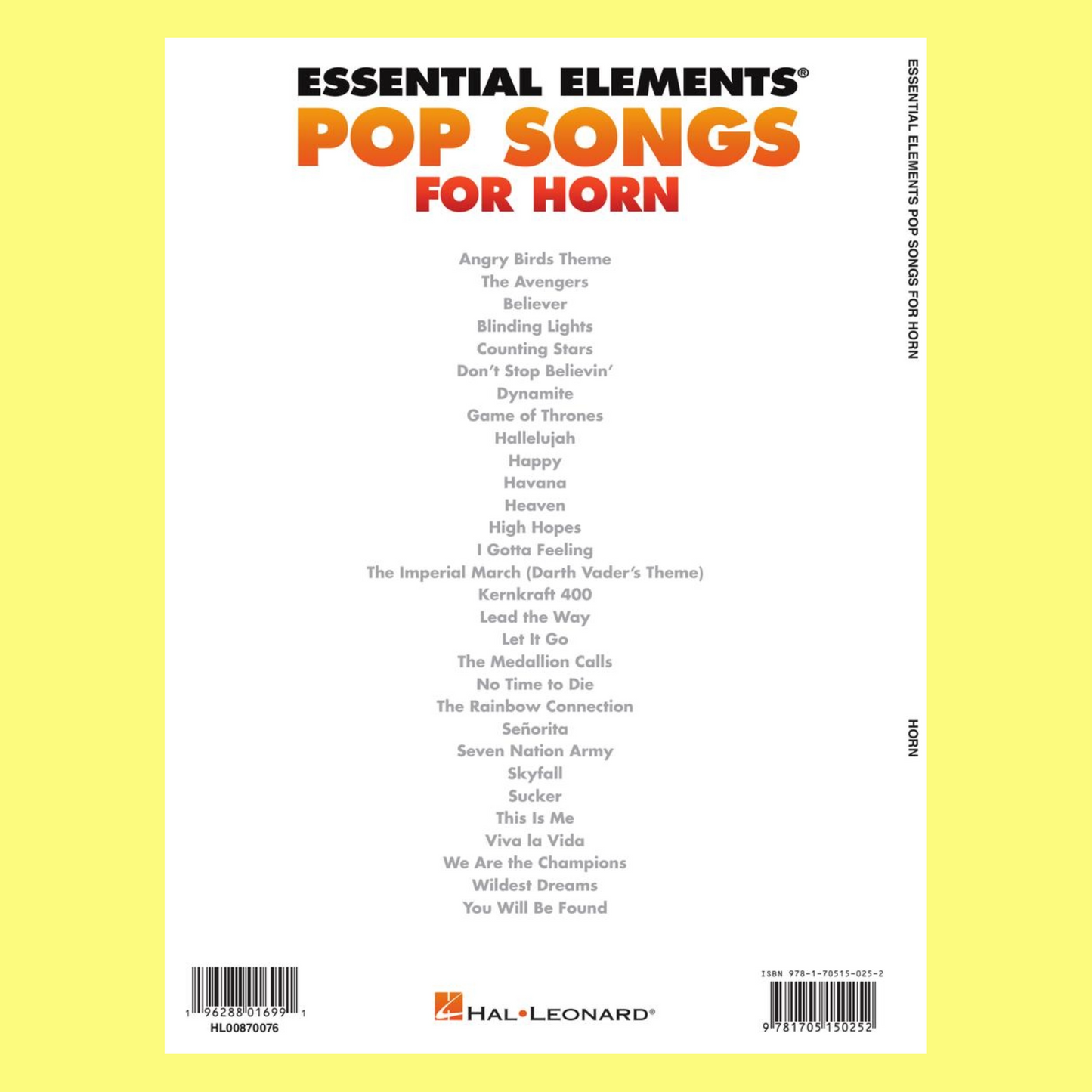 Essential Elements - Pop Songs For Horn Book