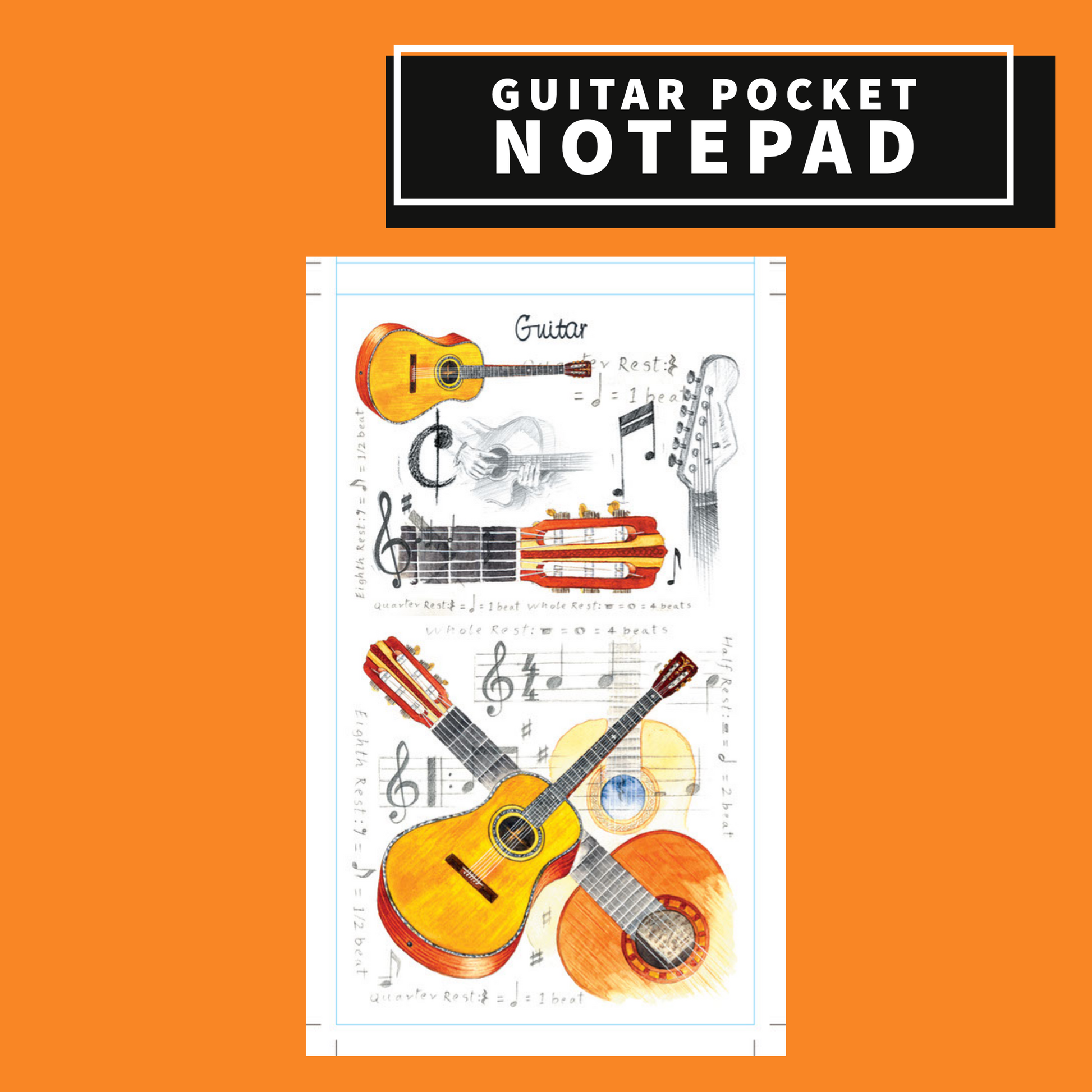 Pocket Notepad - Guitar Design