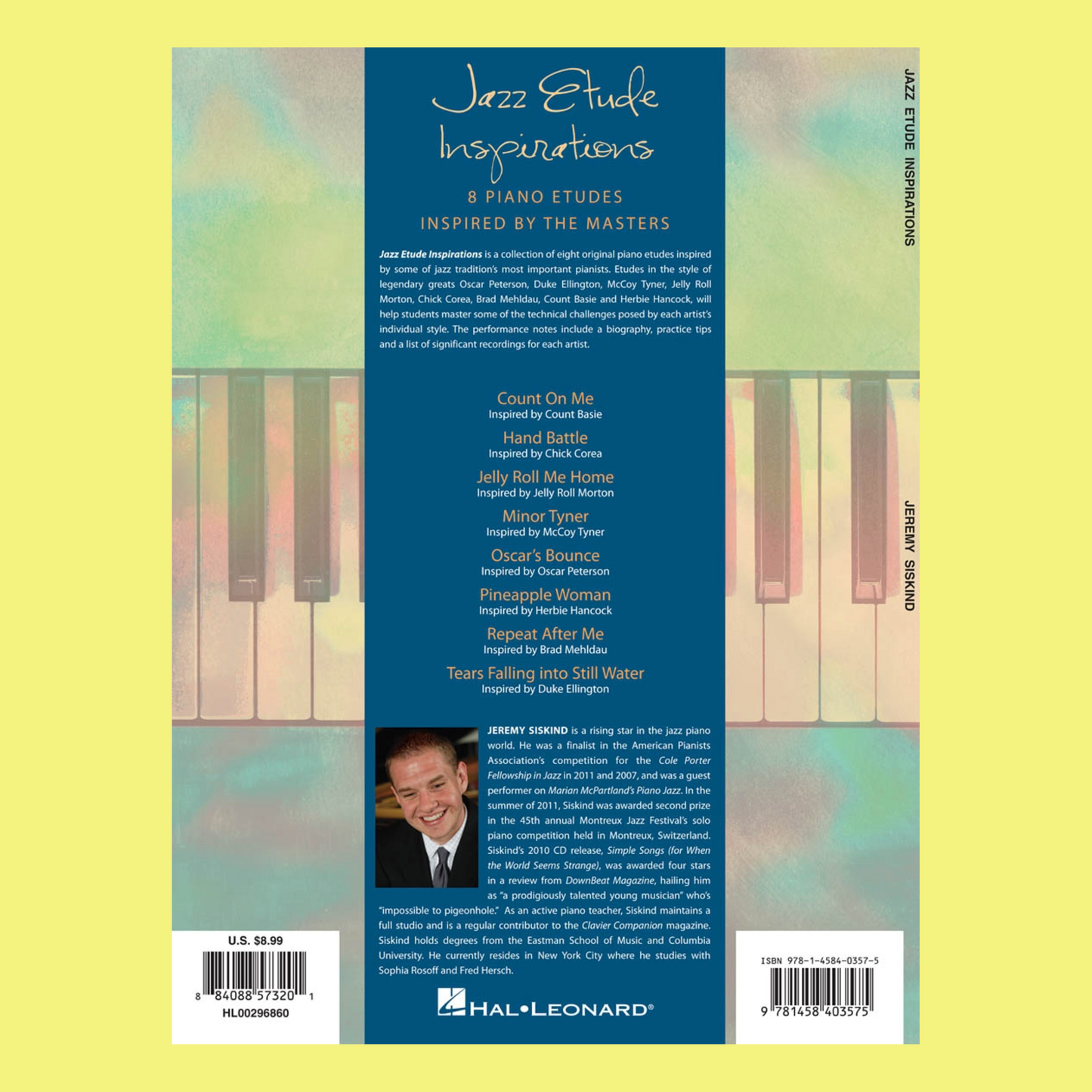 Jazz Etude Inspirations Intermediate Piano Solos Book