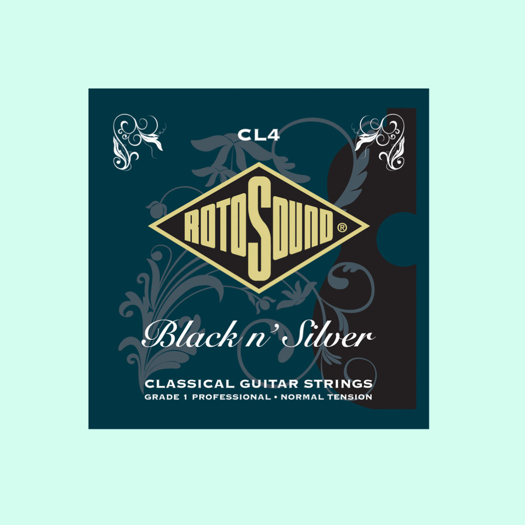 Rotosound CL4 Black N Silver Classical String Set