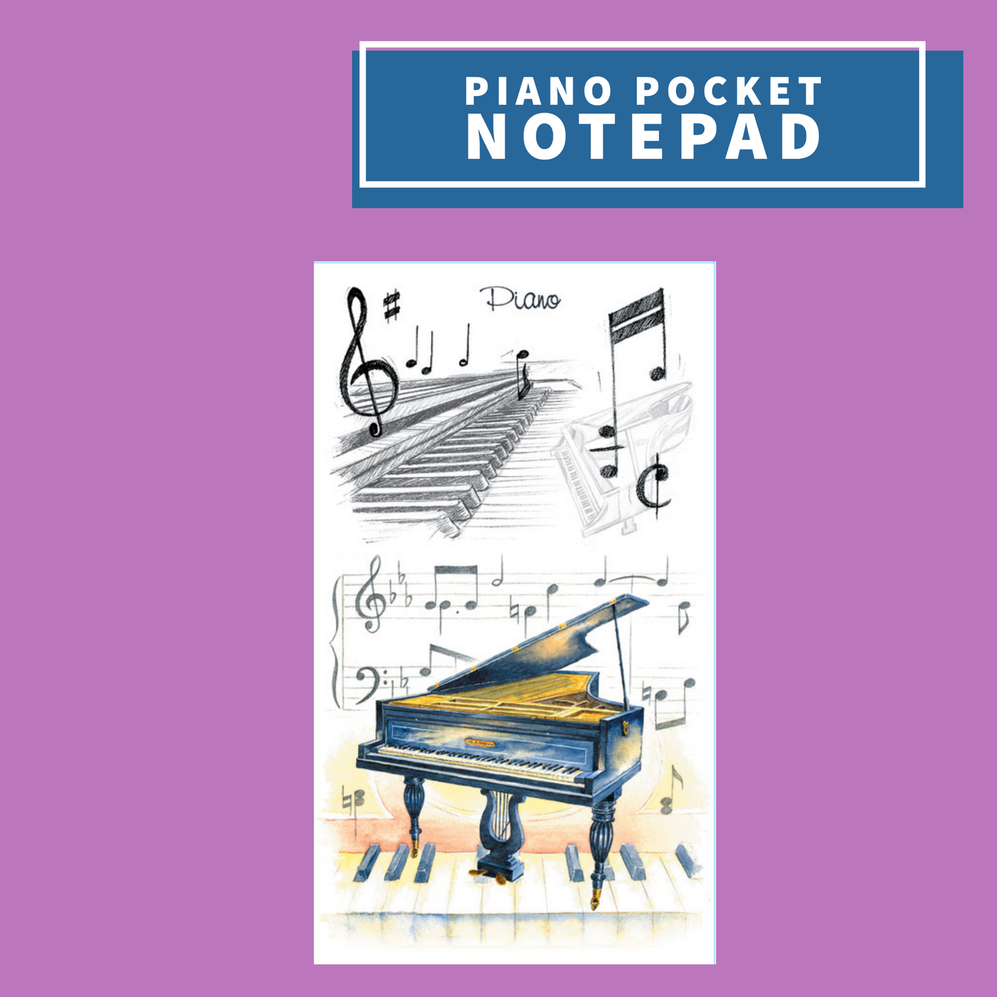 Pocket Notepad - Piano Design