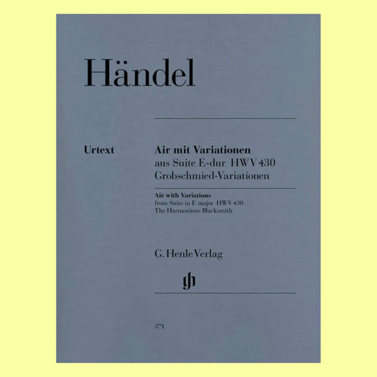 Handel - Air with Variations (The Harmonious Blacksmith) Book