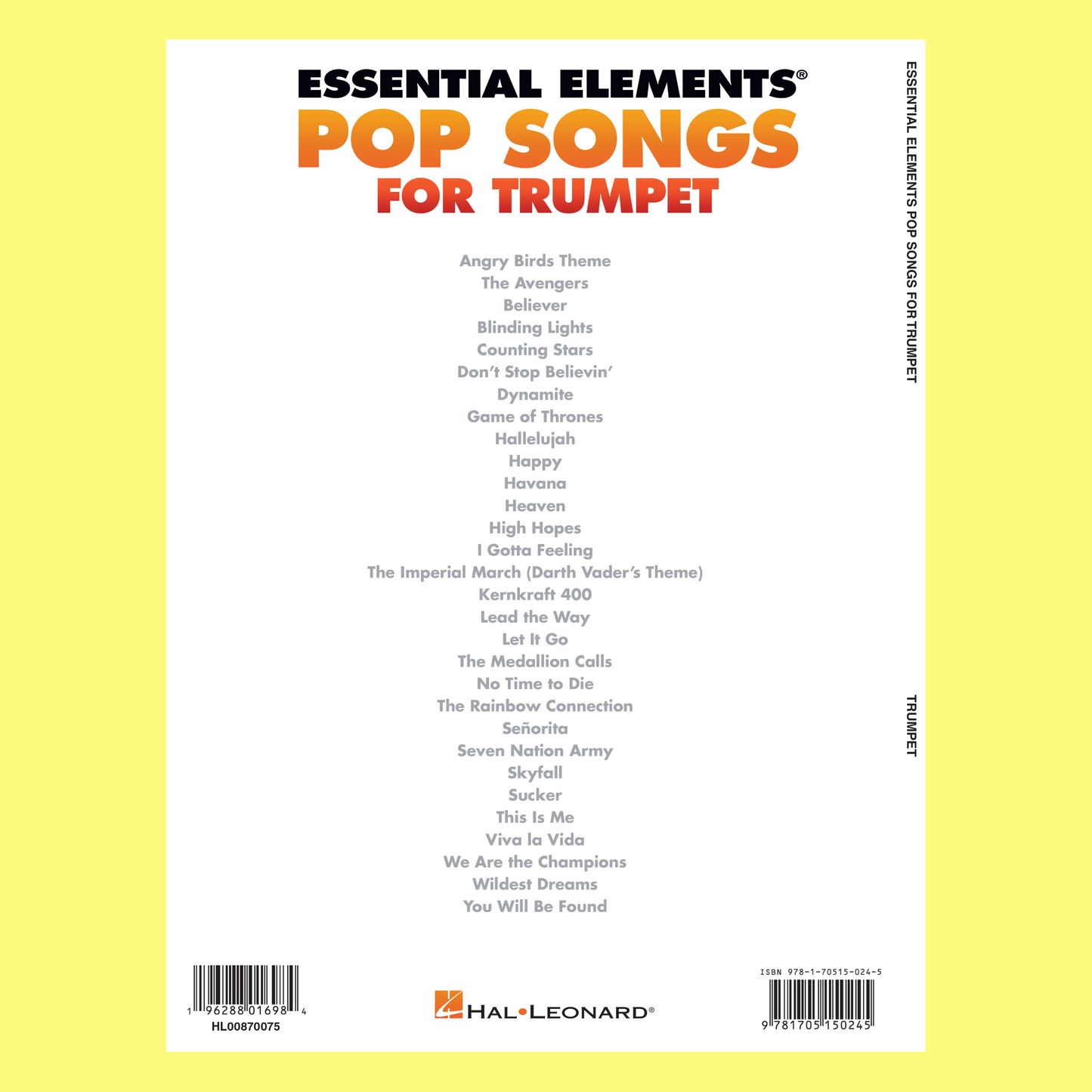 Essential Elements - Pop Songs For Trumpet Book