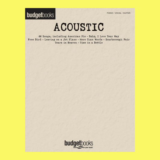 Budget Books Acoustic PVG Songbook