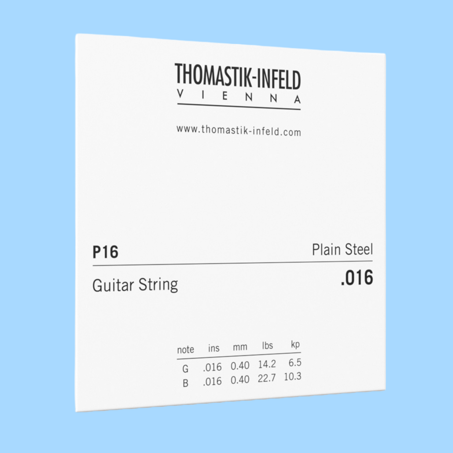 DTP16 Thomastik Acoustic Guitar Brass Plated Steel Single String - Gauge 0.016