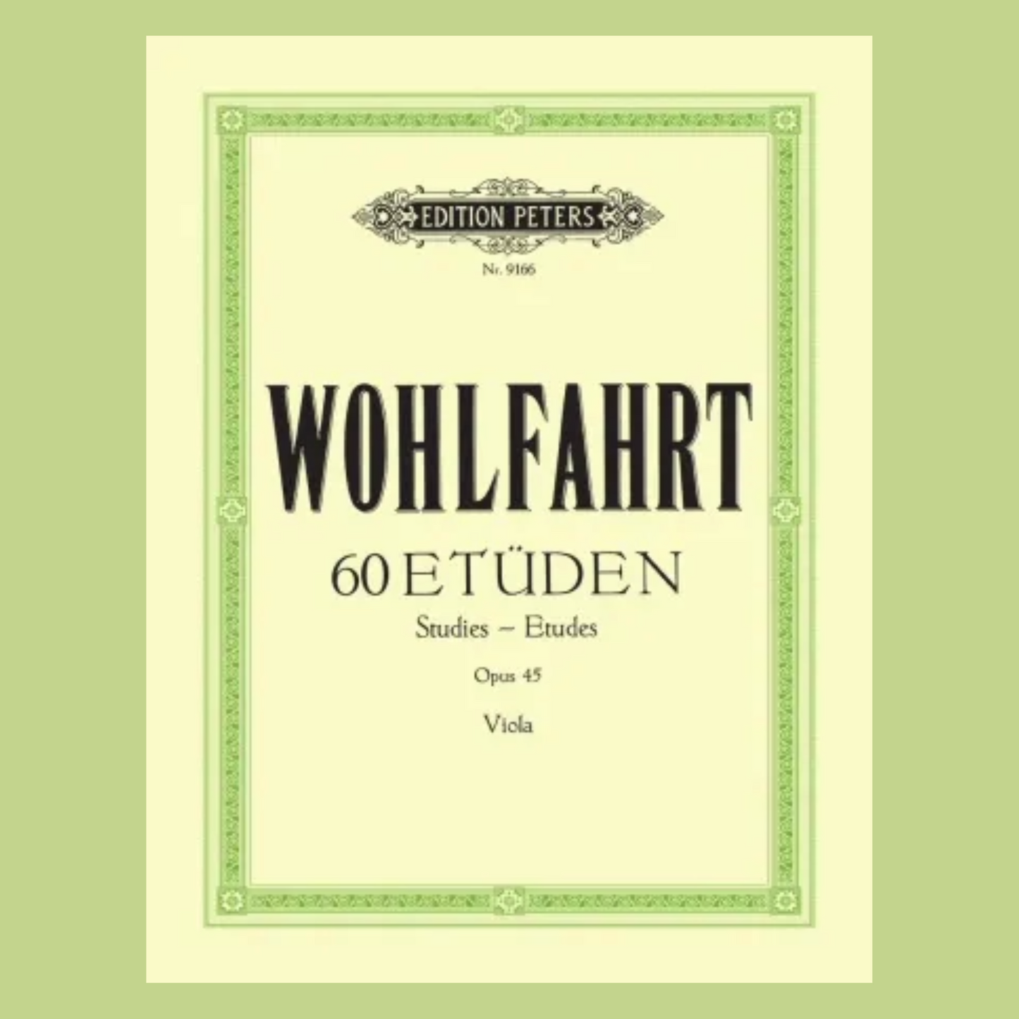 Wohlfahrt - 60 Studies Op 45 For Viola