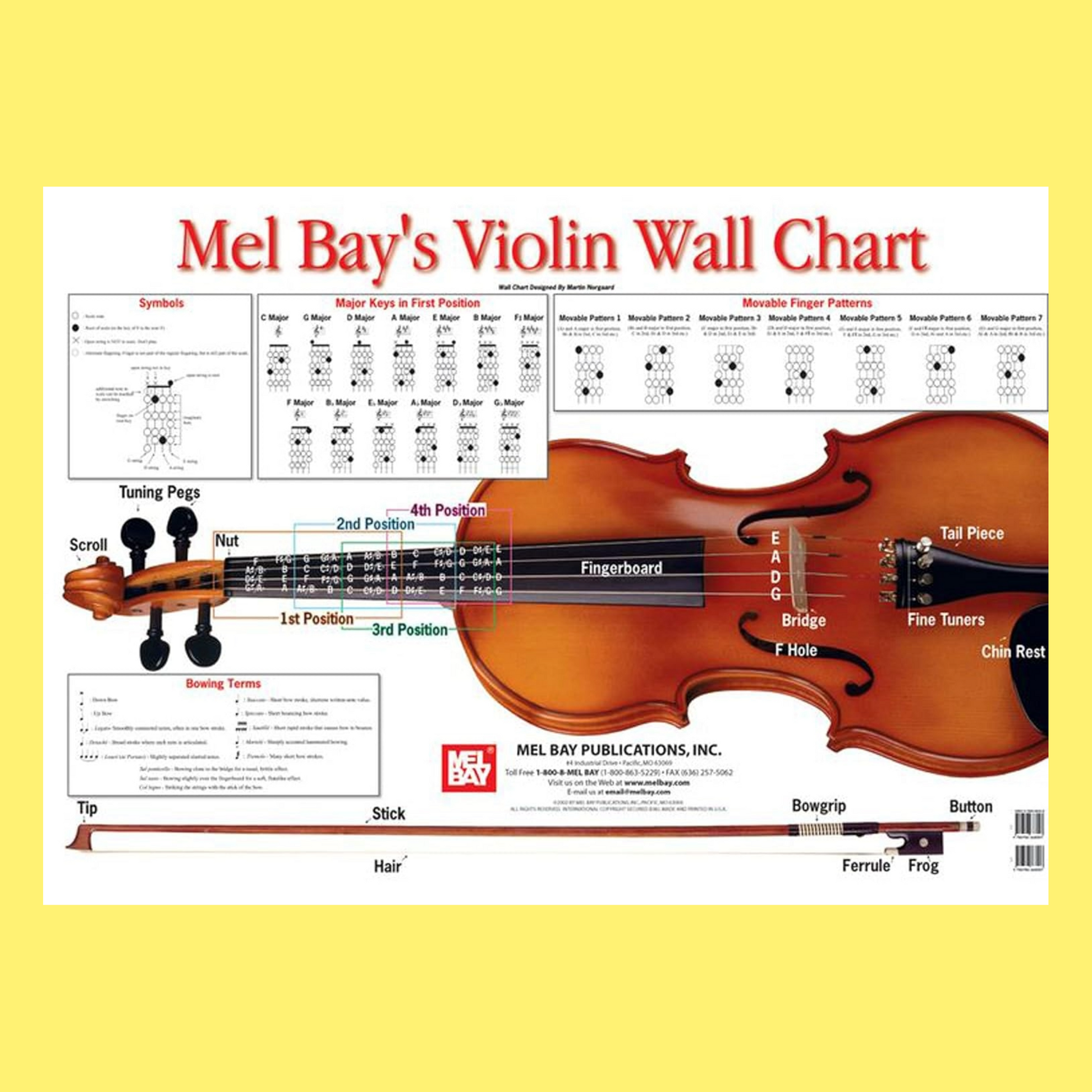 Violin Wall Chart (35 inch x 24 inch)