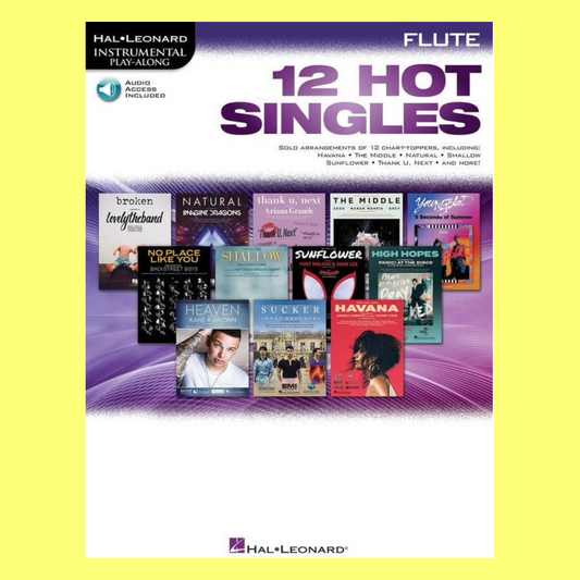 12 Hot Singles For Flute Play Along Book/Ola