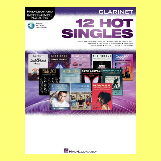 12 Hot Singles For Clarinet Play Along Book/Ola