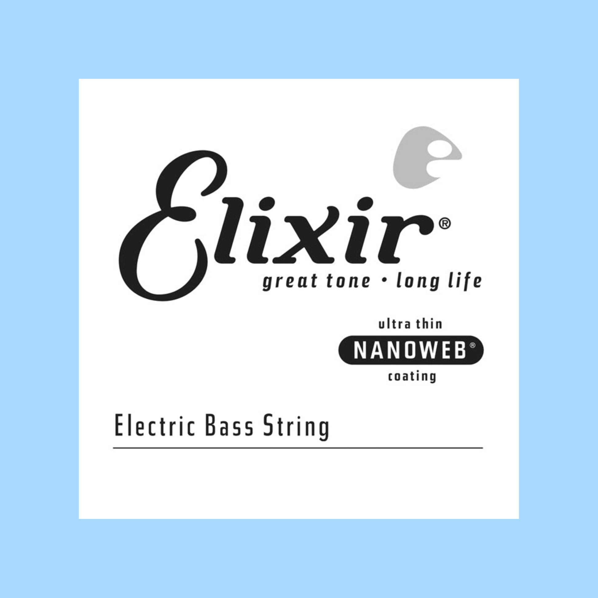 Elixir 15370 Nanoweb Single Bass Guitar String - Gauge .070