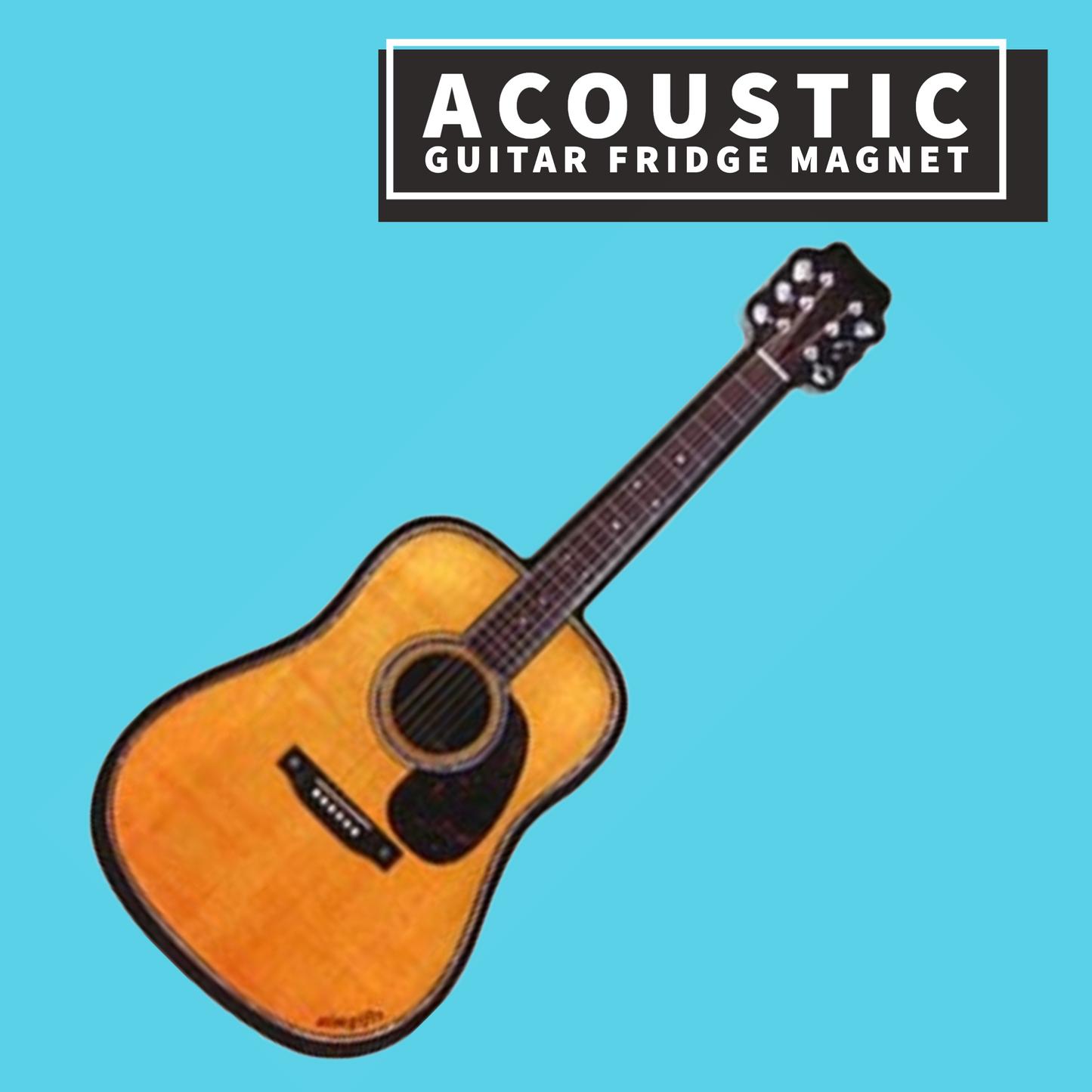 Acoustic Guitar Fridge Magnet