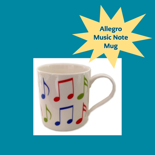 Allegro Music Notes Ceramic Mug