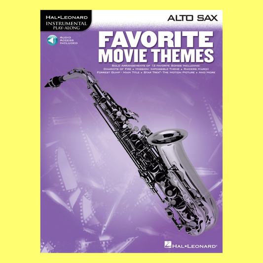 Favorite Movie Themes Alto Saxophone Play Along Book/Ola