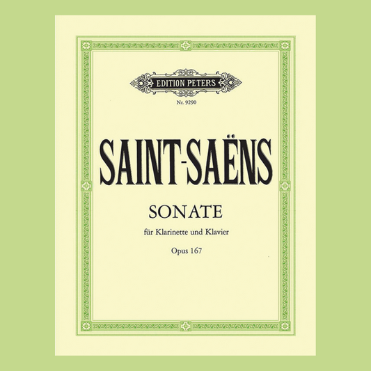 Saint-Saens - Sonata Op 167 Clarinet/Piano Urtext Book