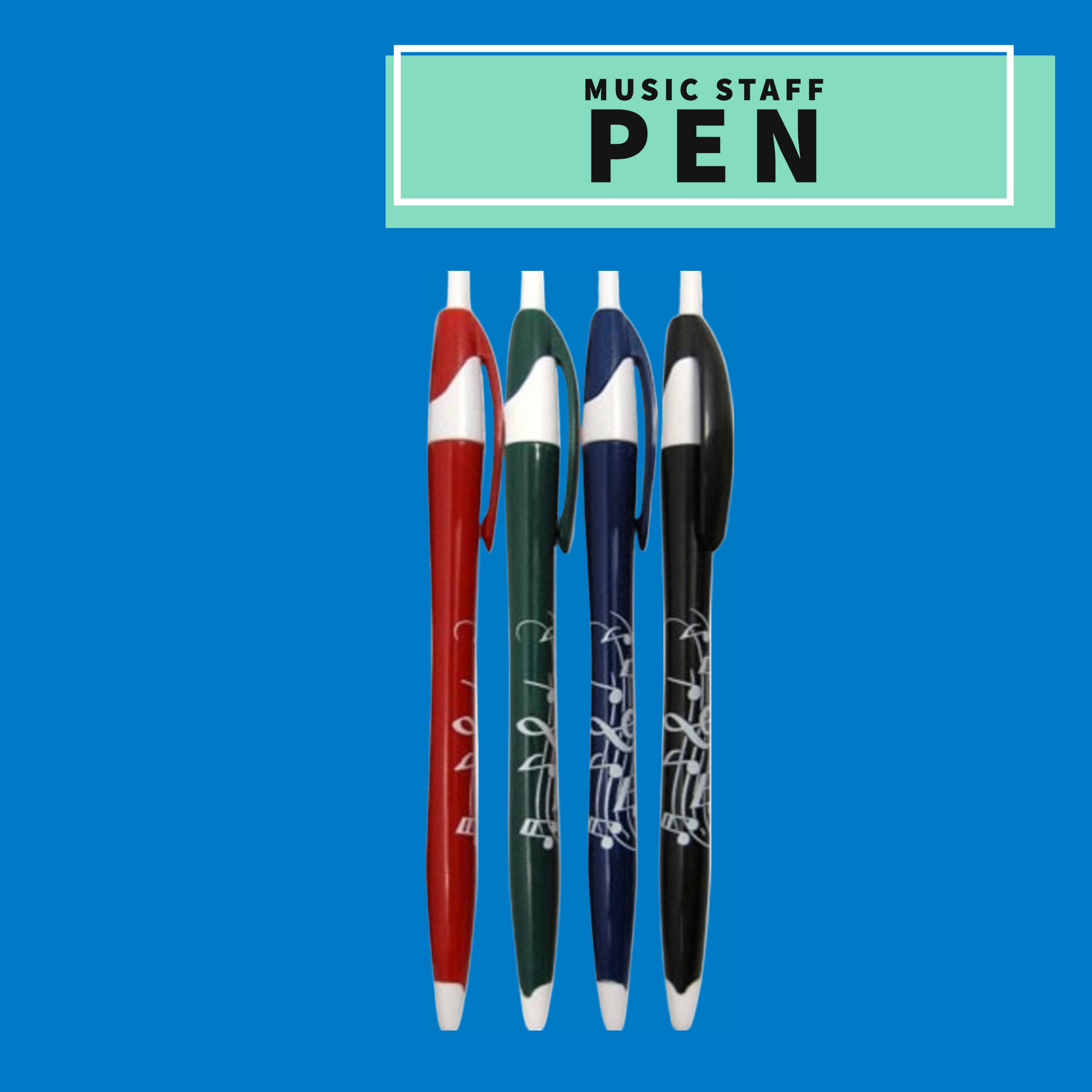 Music Staff Pen - Assorted Colours