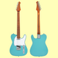 Northstar Cadillac Blue T-Style Electric Guitar, Amp & Accessory Christmas Pack