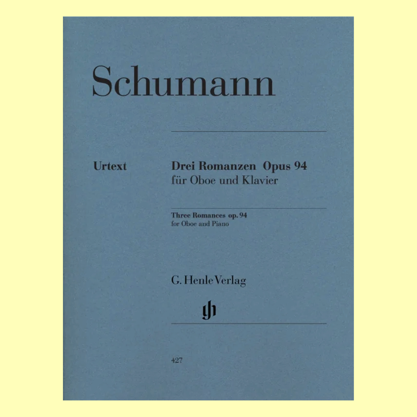 Robert Schumann - 3 Romances Op 94 Oboe with Piano Accompaniment Book