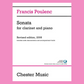 Francis Poulenc - Sonata For Clarinet and Piano Book/Ola