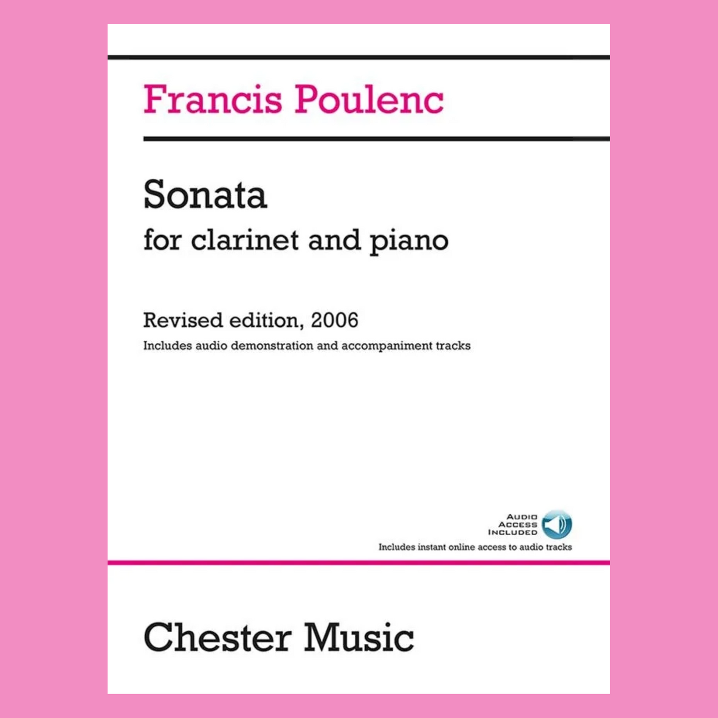 Francis Poulenc - Sonata For Clarinet and Piano Book/Ola