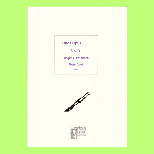 Jacques Offenbach Flute Duet - Duos Op 53 No 3 Book