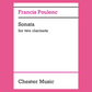 Francis Poulenc - Sonata For 2 Clarinets Duet Book